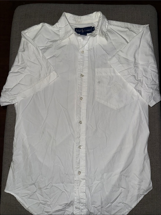 Ralph Lauren Tops - Ralph Lauren White Short-Sleeve Button-Down Shirt